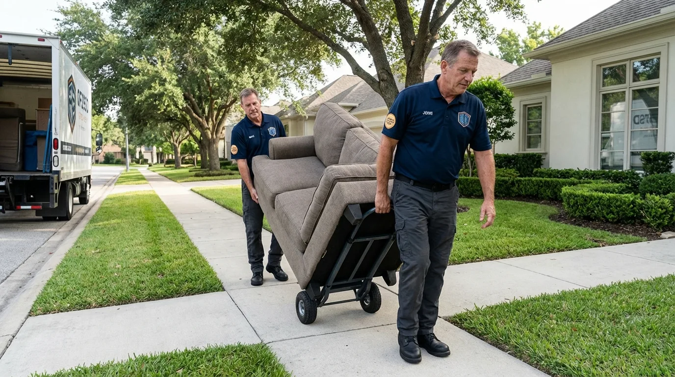 Local residential moving crew loading furniture in Lynchburg, TN